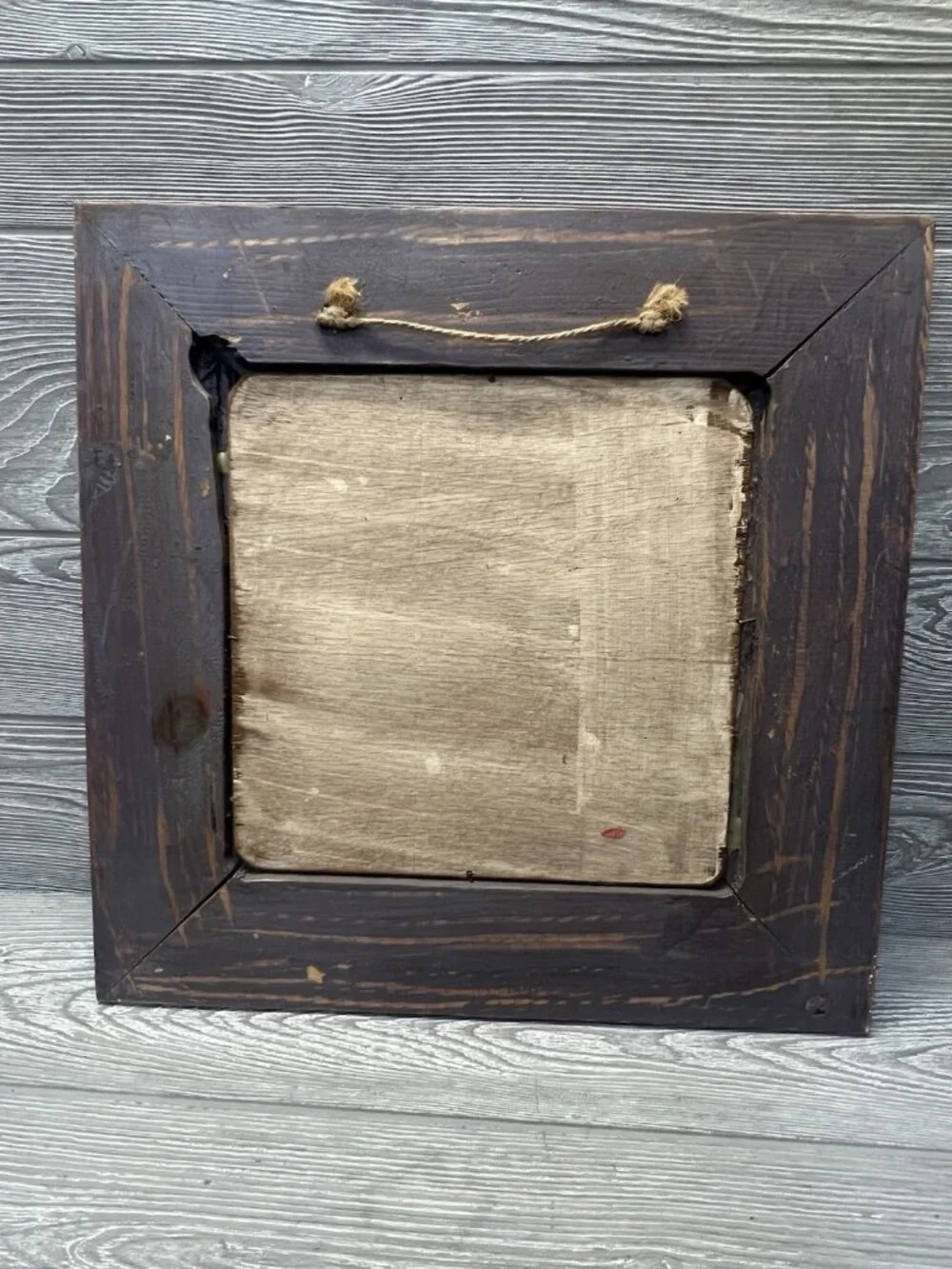Rustic Patriotic Uncle Sam Humpty Dumpty Primitive Wood Frame USA Americana